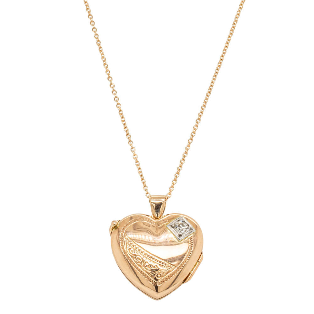 Vintage 14k yellow & rose gold linked hearts deals pendant