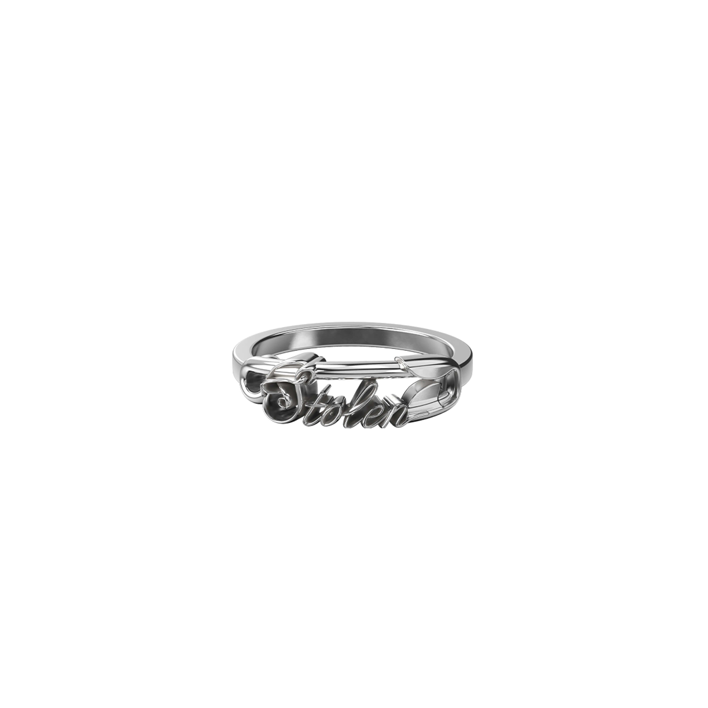 Stolen Girlfriends Club Scripted Pin Ring - Sterling Silver