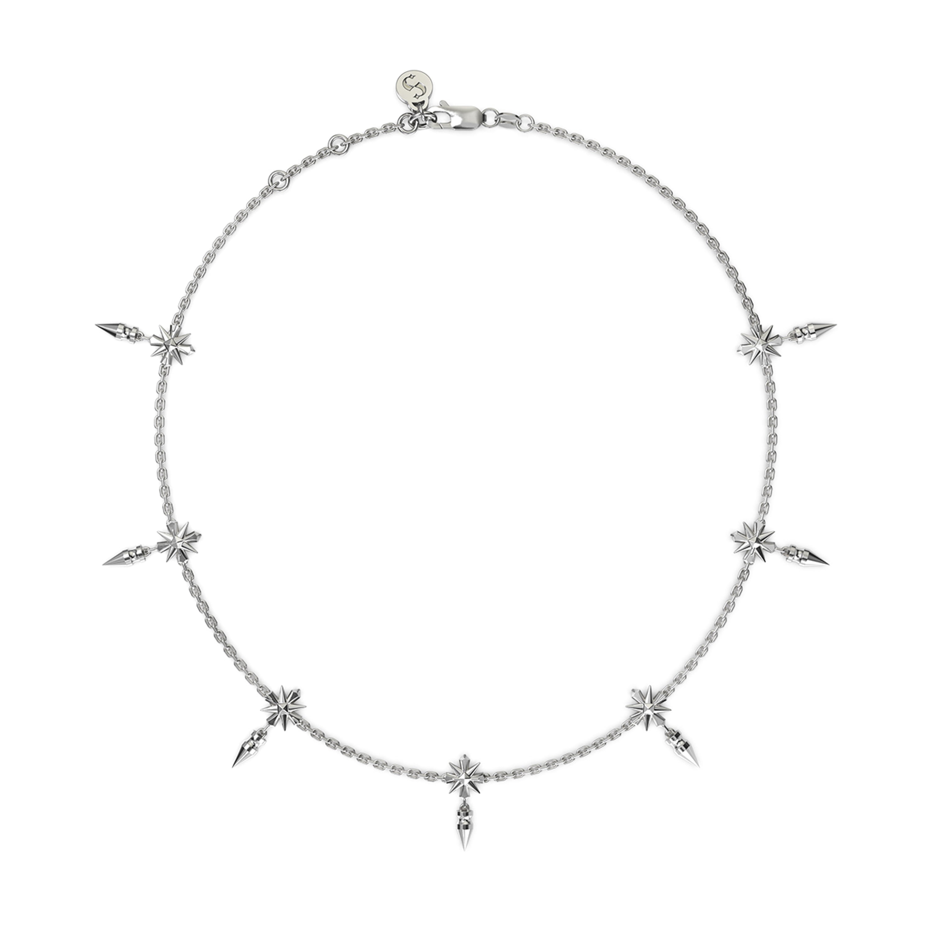 STOLEN GIRLFRIENDS CLUB シルバークロスチョーカー Stolen Girlfriends Club Midnight Cross Necklace - Silver – Walker