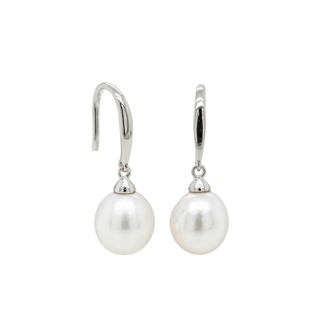 Sterling Silver Freshwater Pearl Drop Earrings - Walker & Hall