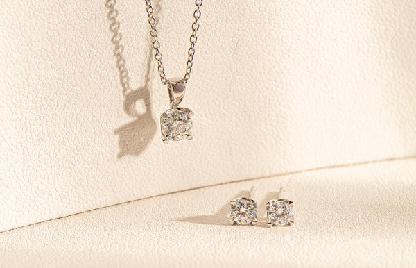 Diamond Ava Pendant and Earrings