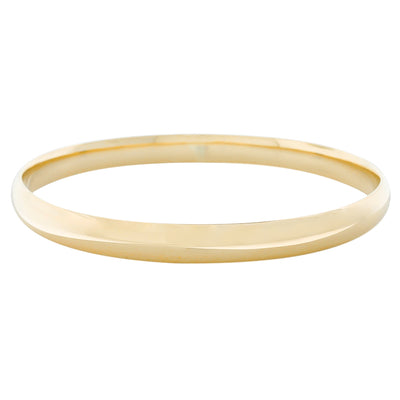 9ct Yellow Gold 6.5mm Bangle - Bracelet - Walker & Hall