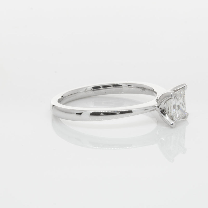 18ct White Gold .71ct Princess Cut Diamond Royale Ring-Ring-Walker & Hall