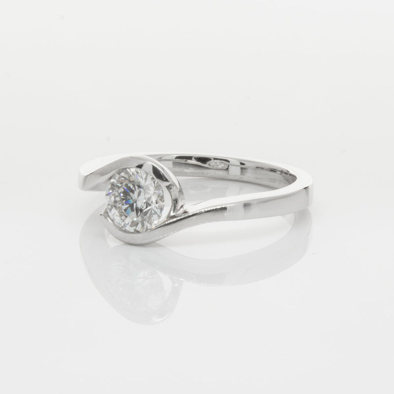 18ct White Gold .70ct Diamond Embrace Ring-Ring-Walker & Hall
