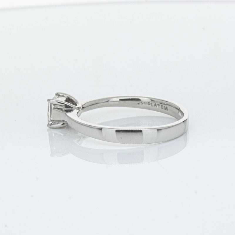 Platinum .50ct Princess Cut Diamond Ring-Ring-Walker & Hall