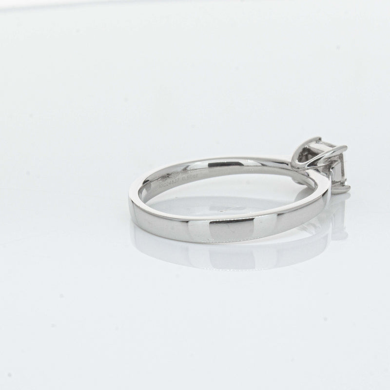 Platinum .50ct Princess Cut Diamond Ring-Ring-Walker & Hall