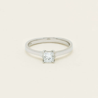 Deja Vu Platinum .50ct Princess Cut Diamond Ring - Ring - Walker & Hall