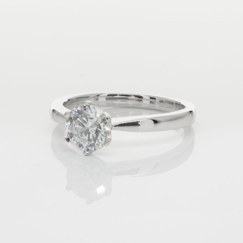18ct White Gold 1.01ct Diamond Nova Ring-Ring-Walker & Hall