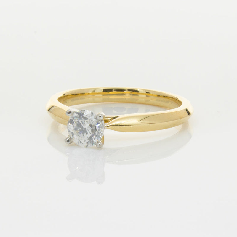 18ct Yellow Gold .50ct Diamond Venetian Ring-Ring-Walker & Hall