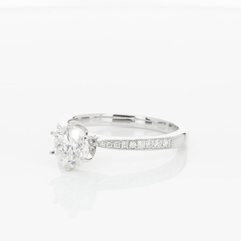 18ct White Gold 1.00ct Diamond Zenith Ring-Ring-Walker & Hall