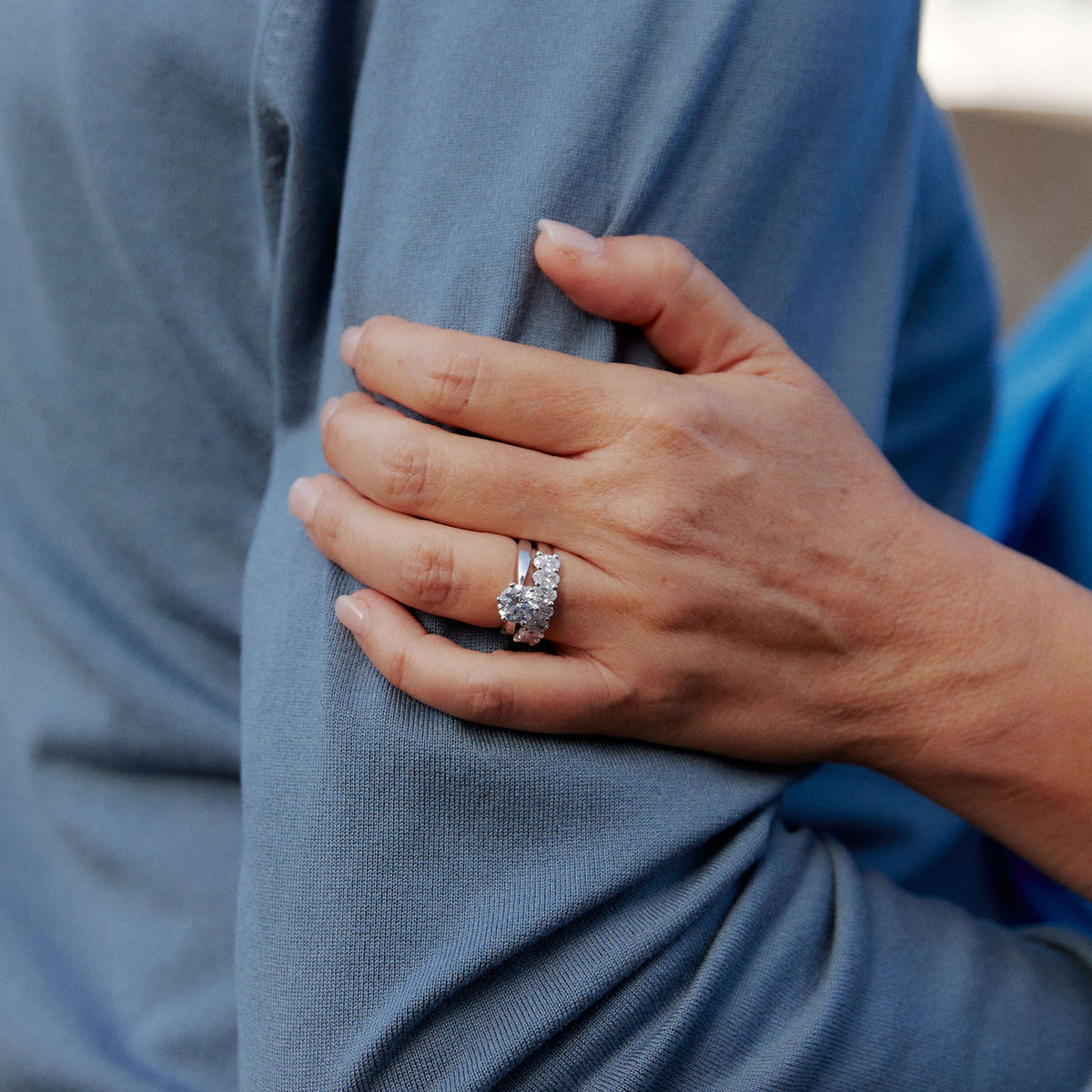 Model wearing Diamond Nova and Panorama Rings