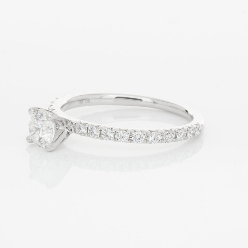 18ct White Gold .51ct Diamond Comet Ring-Ring-Walker & Hall