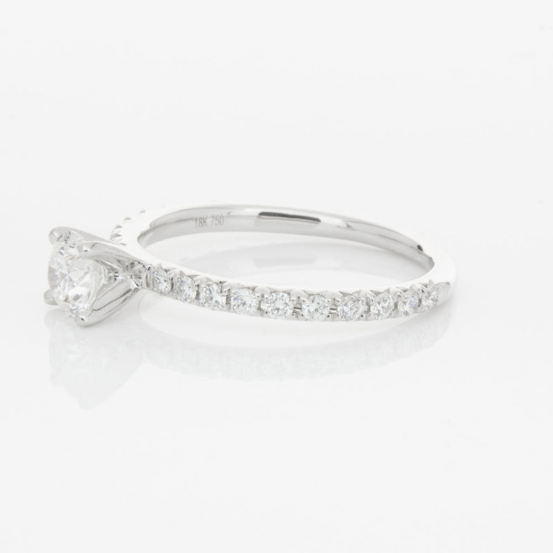 18ct White Gold .51ct Diamond Comet Ring-Ring-Walker & Hall