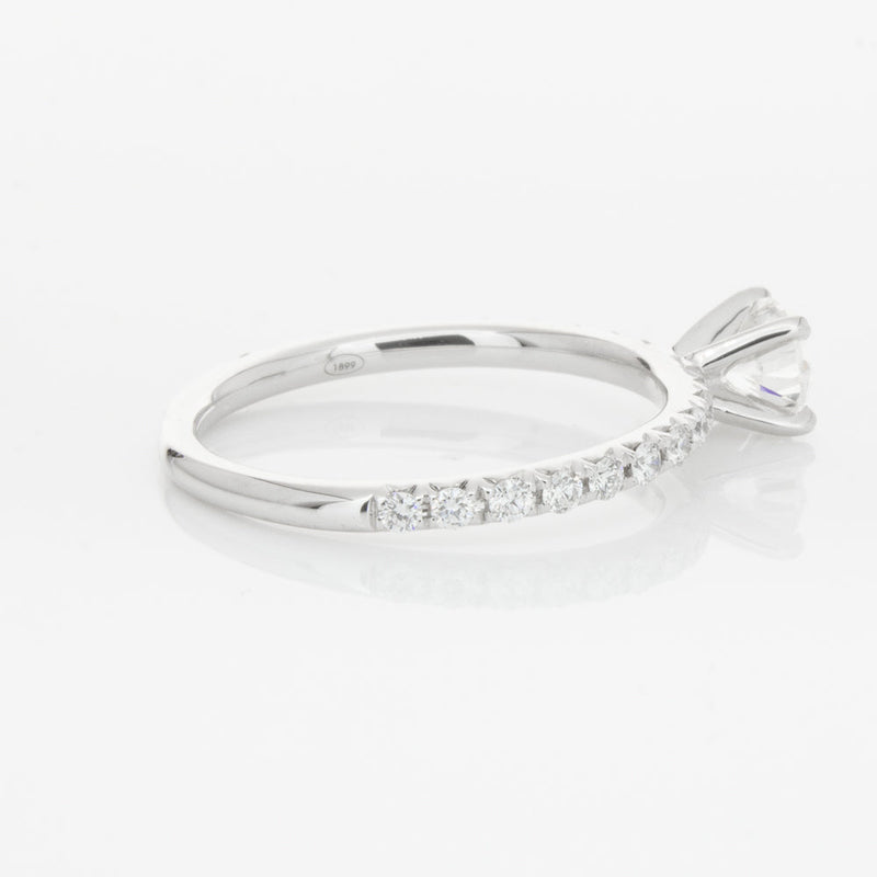 18ct White Gold .51ct Diamond Comet Ring-Ring-Walker & Hall