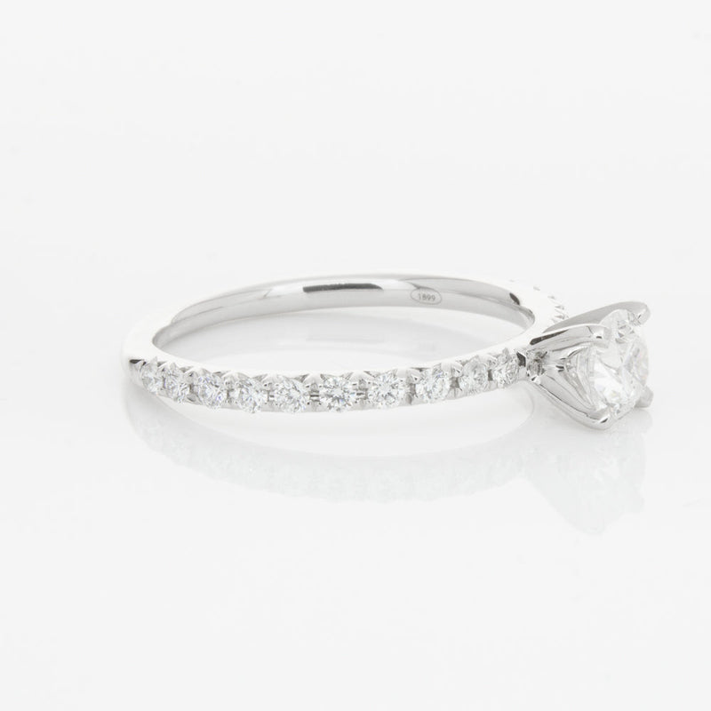 18ct White Gold .51ct Diamond Comet Ring-Ring-Walker & Hall