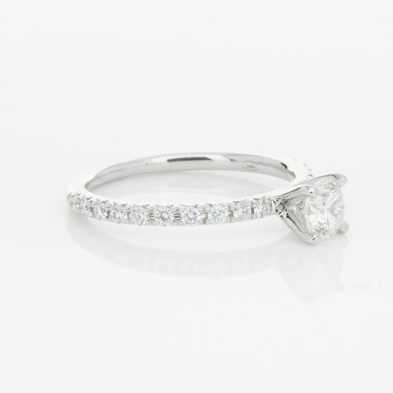 18ct White Gold .51ct Diamond Comet Ring-Ring-Walker & Hall