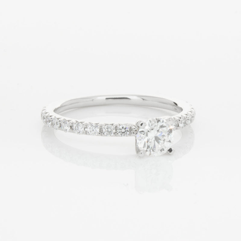 18ct White Gold .51ct Diamond Comet Ring-Ring-Walker & Hall
