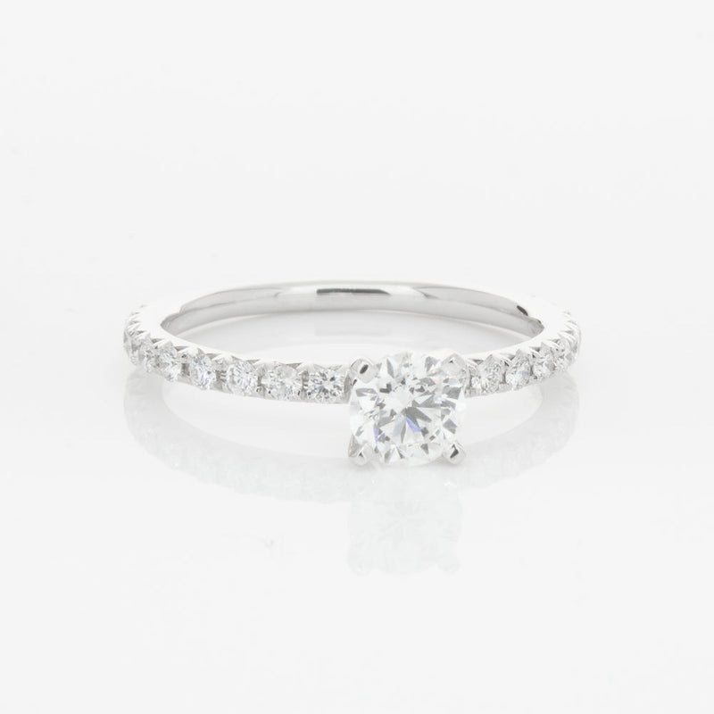18ct White Gold .51ct Diamond Comet Ring-Ring-Walker & Hall