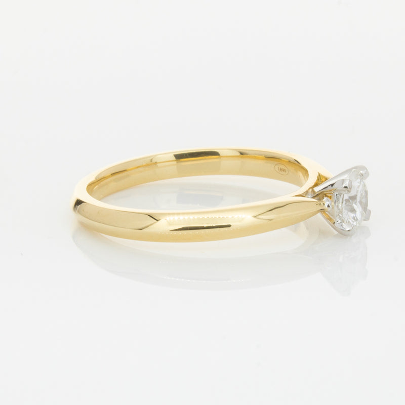 18ct Yellow Gold .40ct Diamond Venetian Ring-Ring-Walker & Hall