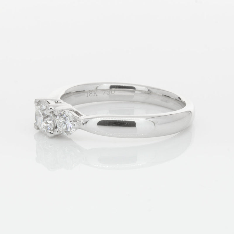 18ct White Gold .39ct Diamond Elysian Ring-Ring-Walker & Hall