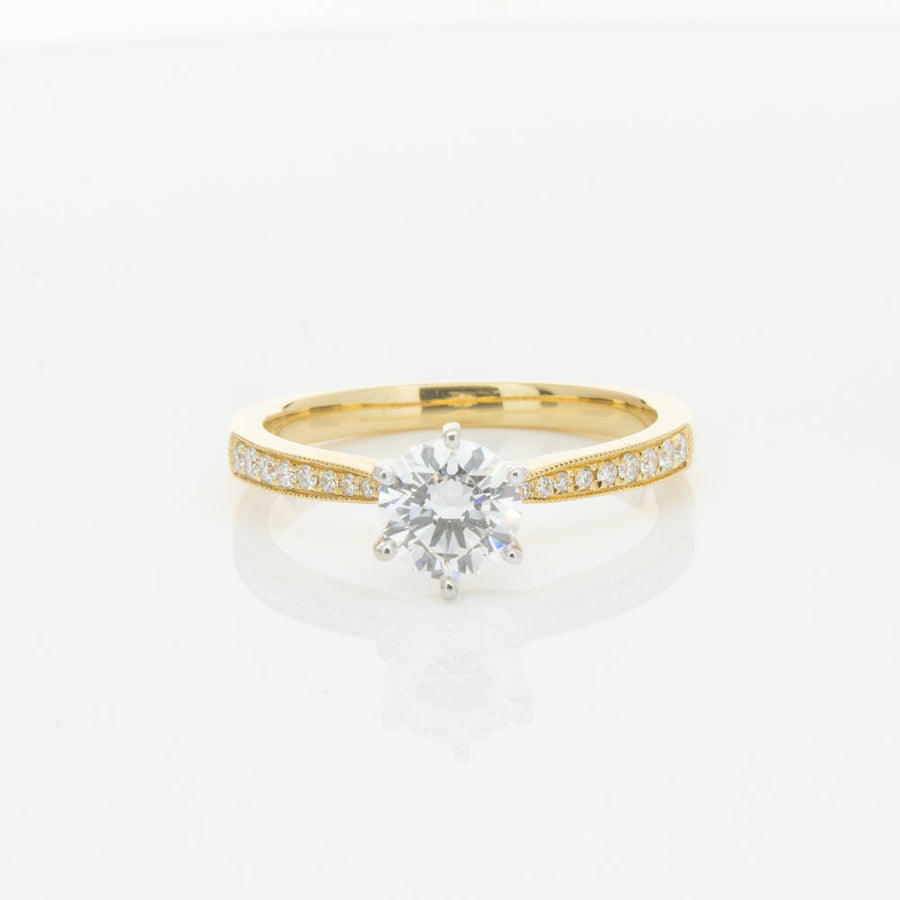 18ct Yellow Gold .70ct Diamond Zenith Ring-Ring-Walker & Hall