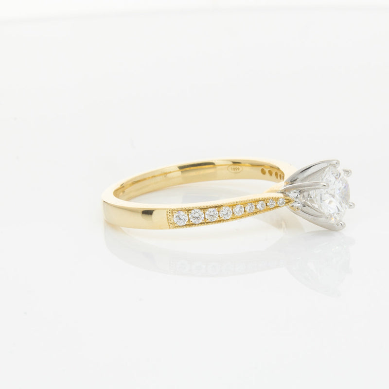 18ct Yellow Gold .70ct Diamond Zenith Ring-Ring-Walker & Hall