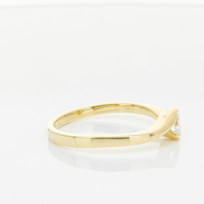 18ct Yellow Gold .30ct Diamond Embrace Ring-Ring-Walker & Hall