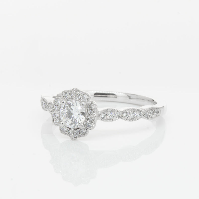 18ct White Gold .30ct Diamond Paramount Ring-Ring-Walker & Hall