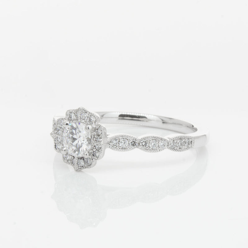 18ct White Gold .30ct Diamond Paramount Ring-Ring-Walker & Hall