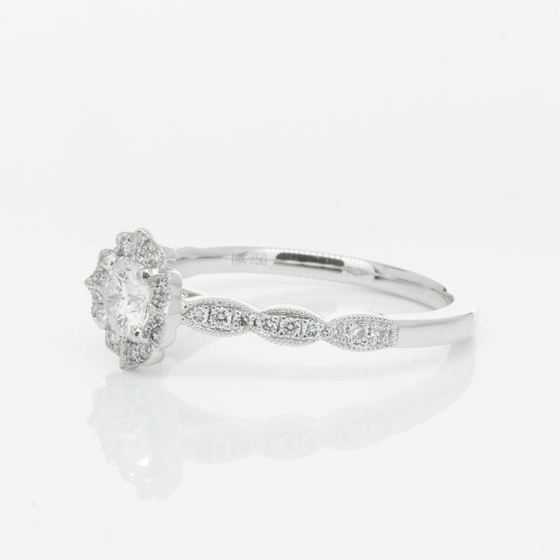 18ct White Gold .30ct Diamond Paramount Ring-Ring-Walker & Hall