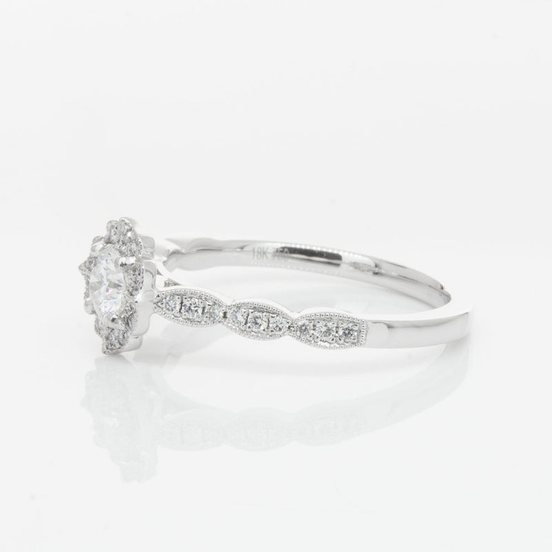 18ct White Gold .30ct Diamond Paramount Ring-Ring-Walker & Hall
