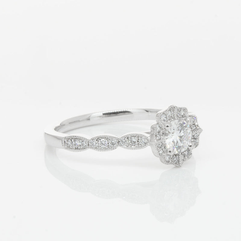 18ct White Gold .30ct Diamond Paramount Ring-Ring-Walker & Hall