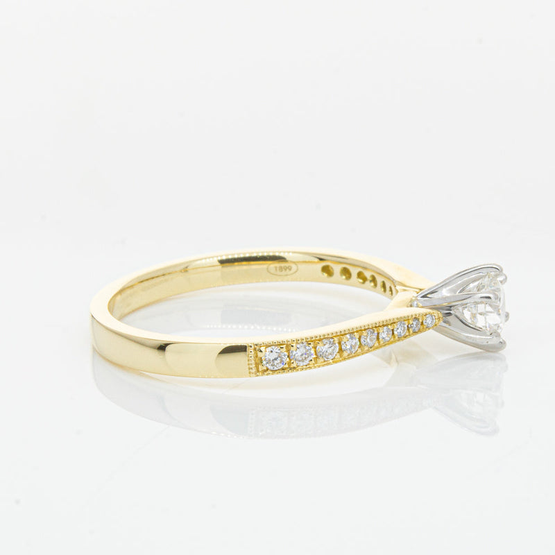 18ct Yellow Gold .34ct Diamond Zenith Ring-Ring-Walker & Hall