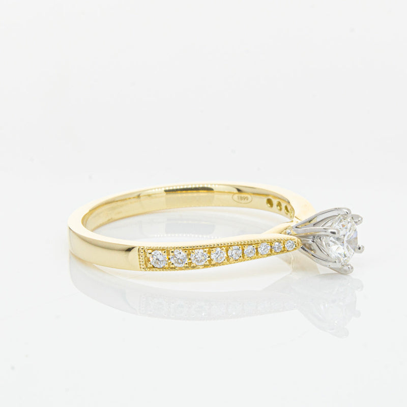 18ct Yellow Gold .34ct Diamond Zenith Ring-Ring-Walker & Hall