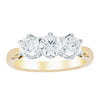 18ct Yellow Gold 1.50ct Diamond Trilogy Ring - Ring - Walker & Hall