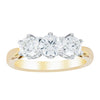 18ct Yellow Gold 1.53ct Diamond Trilogy Ring - Ring - Walker & Hall