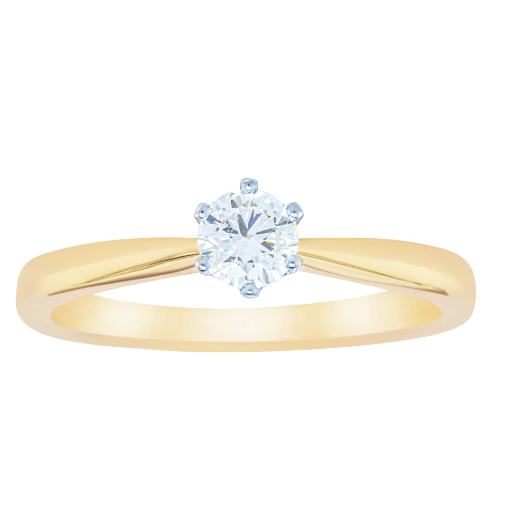 18ct Yellow Gold .30ct Diamond Nova Ring