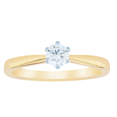 18ct Yellow Gold .30ct Diamond Nova Ring