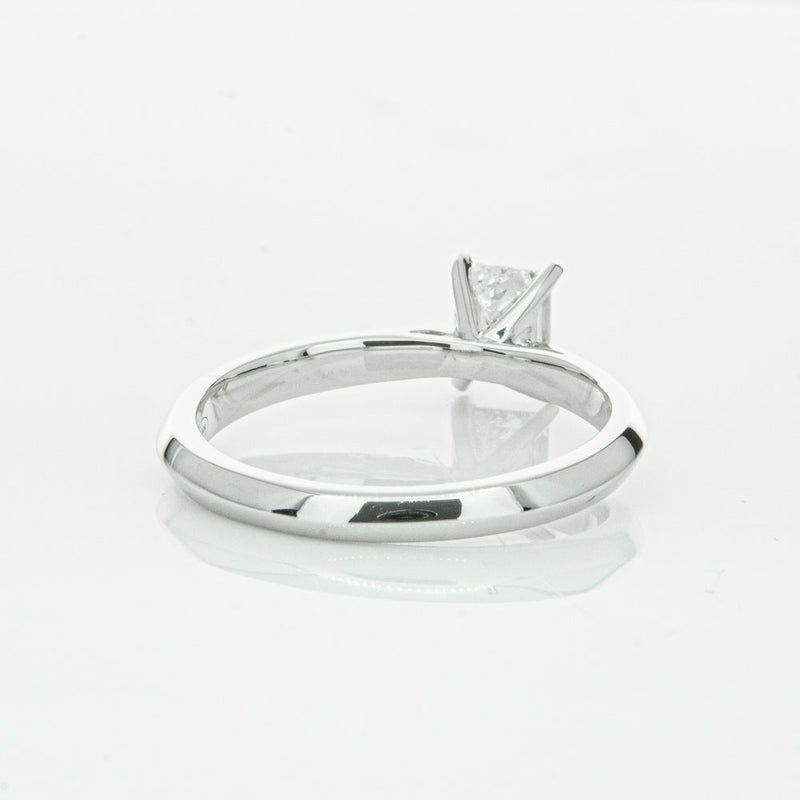 18ct White Gold .73ct Emerald Cut Diamond Venetian Ring-Ring-Walker & Hall