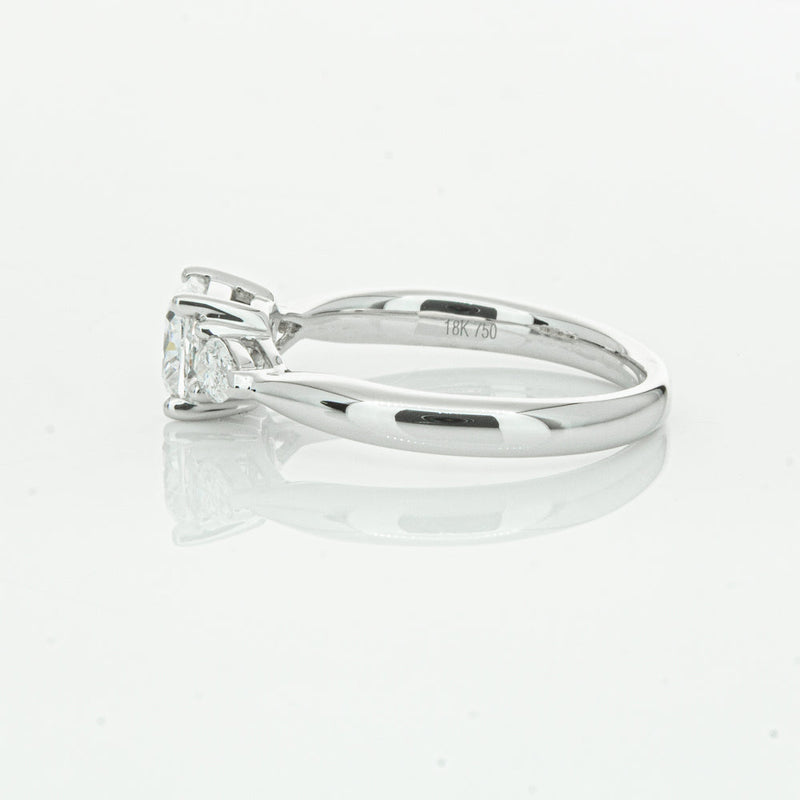 18ct White Gold 1.01ct Cushion Cut Diamond Ayla Ring-Ring-Walker & Hall