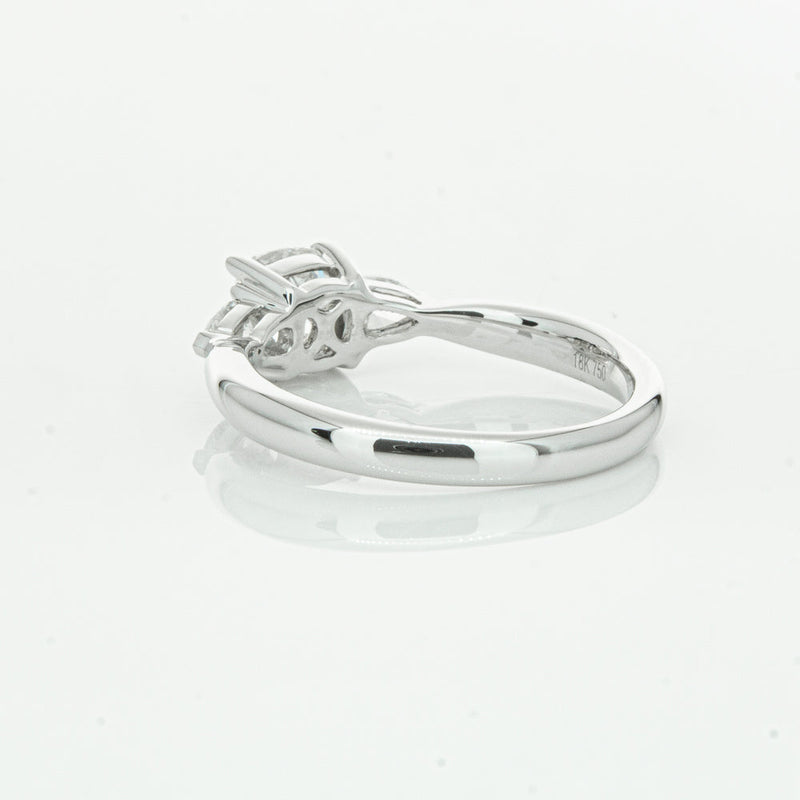 18ct White Gold 1.01ct Cushion Cut Diamond Ayla Ring-Ring-Walker & Hall