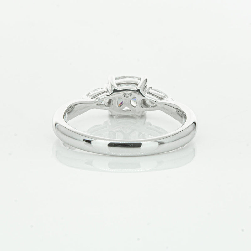 18ct White Gold 1.01ct Cushion Cut Diamond Ayla Ring-Ring-Walker & Hall