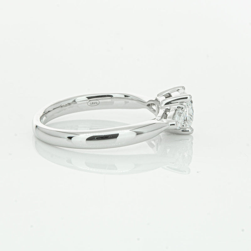 18ct White Gold 1.01ct Cushion Cut Diamond Ayla Ring-Ring-Walker & Hall
