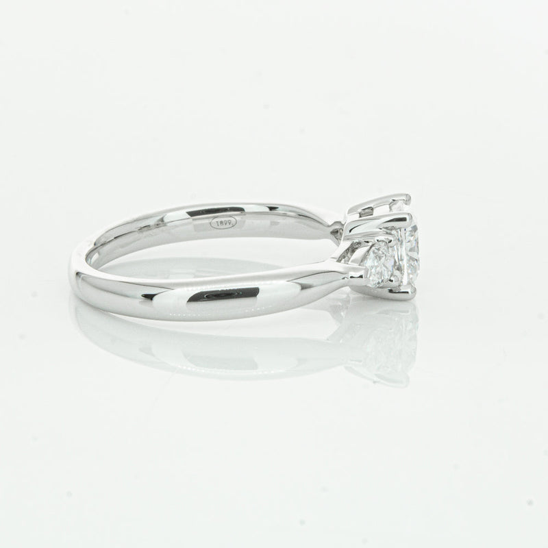 18ct White Gold 1.01ct Cushion Cut Diamond Ayla Ring-Ring-Walker & Hall