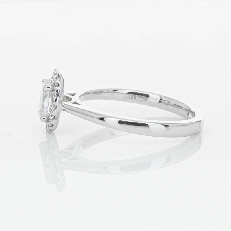 18ct White Gold .50ct Oval Cut Diamond Nina Ring-Ring-Walker & Hall