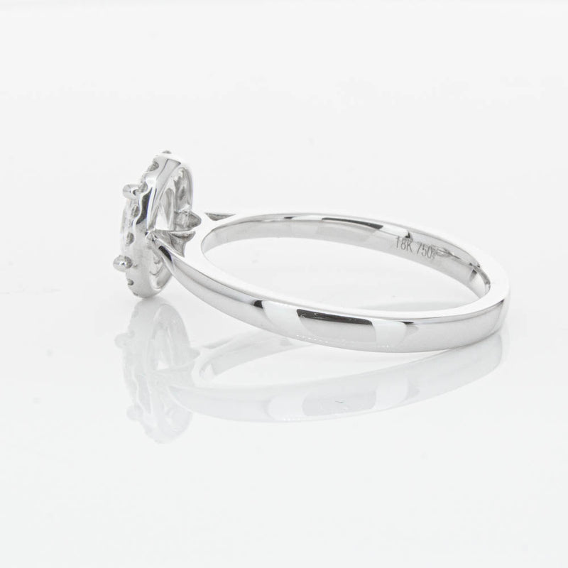18ct White Gold .50ct Oval Cut Diamond Nina Ring-Ring-Walker & Hall