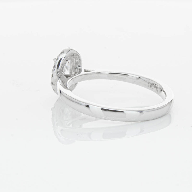 18ct White Gold .50ct Oval Cut Diamond Nina Ring-Ring-Walker & Hall