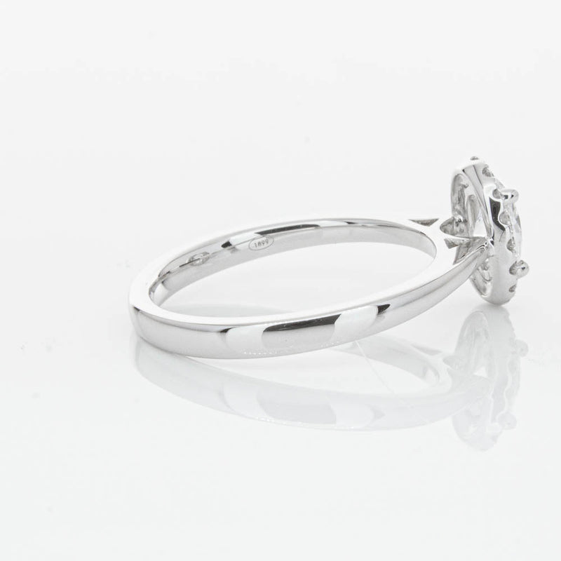 18ct White Gold .50ct Oval Cut Diamond Nina Ring-Ring-Walker & Hall