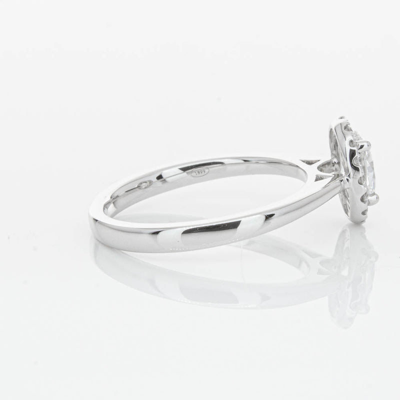 18ct White Gold .50ct Oval Cut Diamond Nina Ring-Ring-Walker & Hall