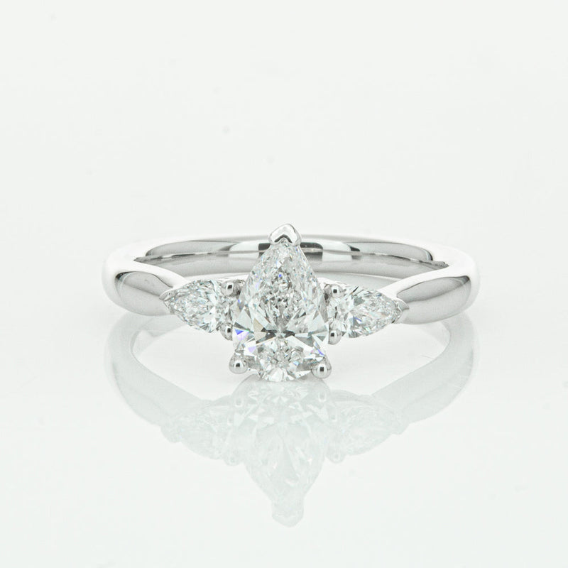 18ct White Gold .70ct Pear Cut Diamond Ayla Ring-Ring-Walker & Hall